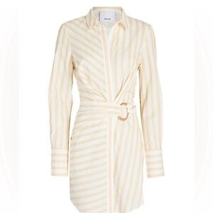 Acler Yellow Striped Mini Dress